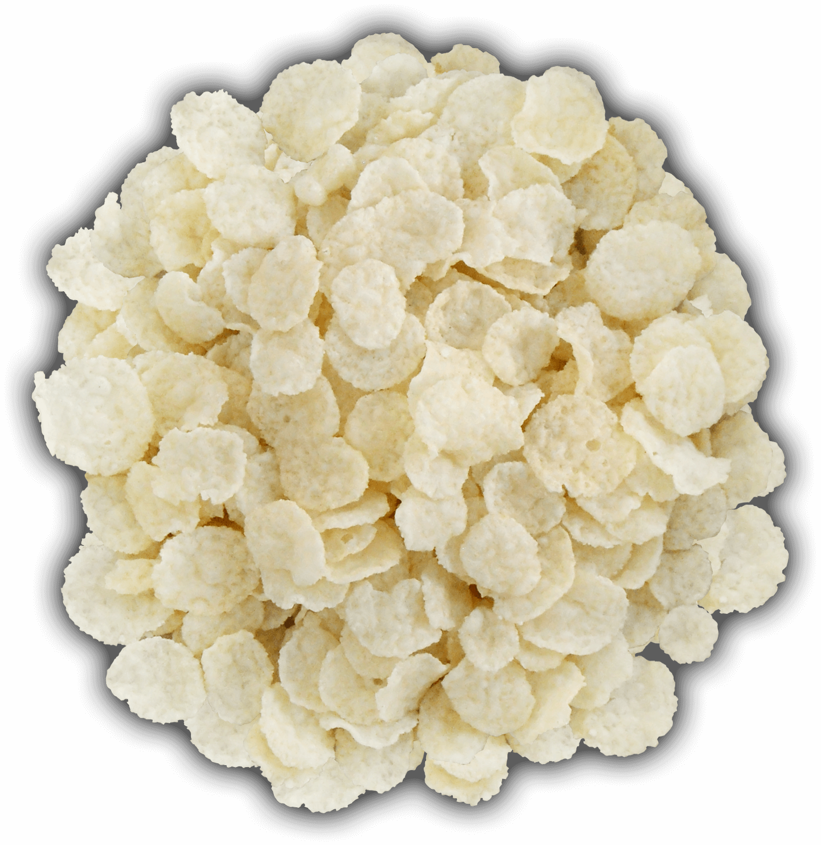 Extruded rice flakes
