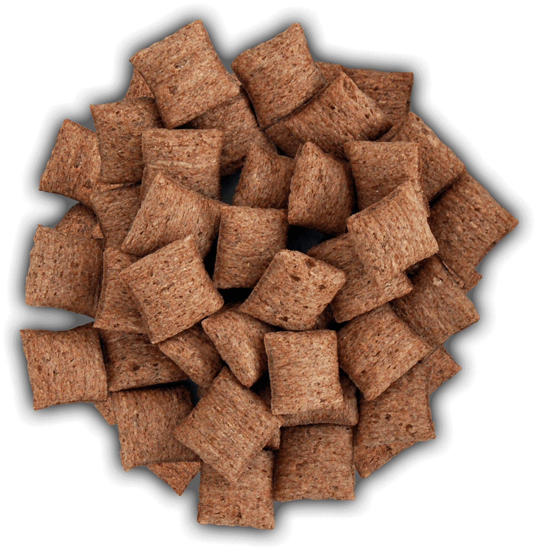 Cereal pillows with nut filling