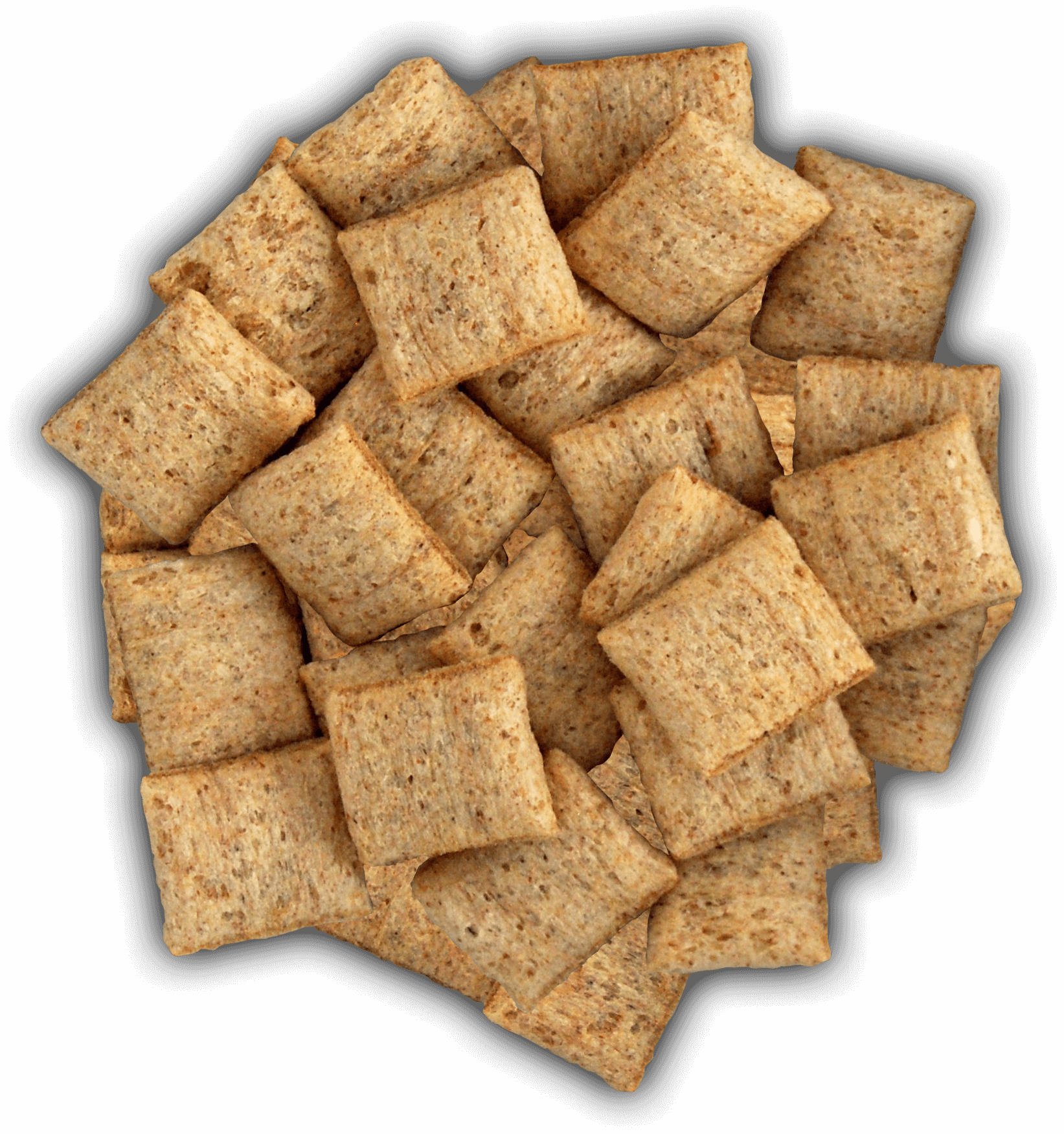 Cereal pillows with toffee filling