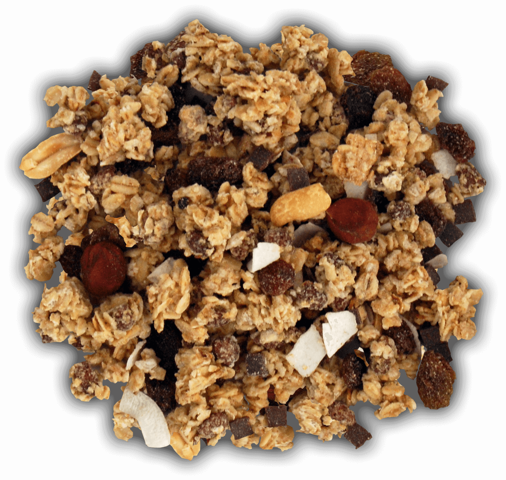 Crunchy muesli with chocolate and nuts