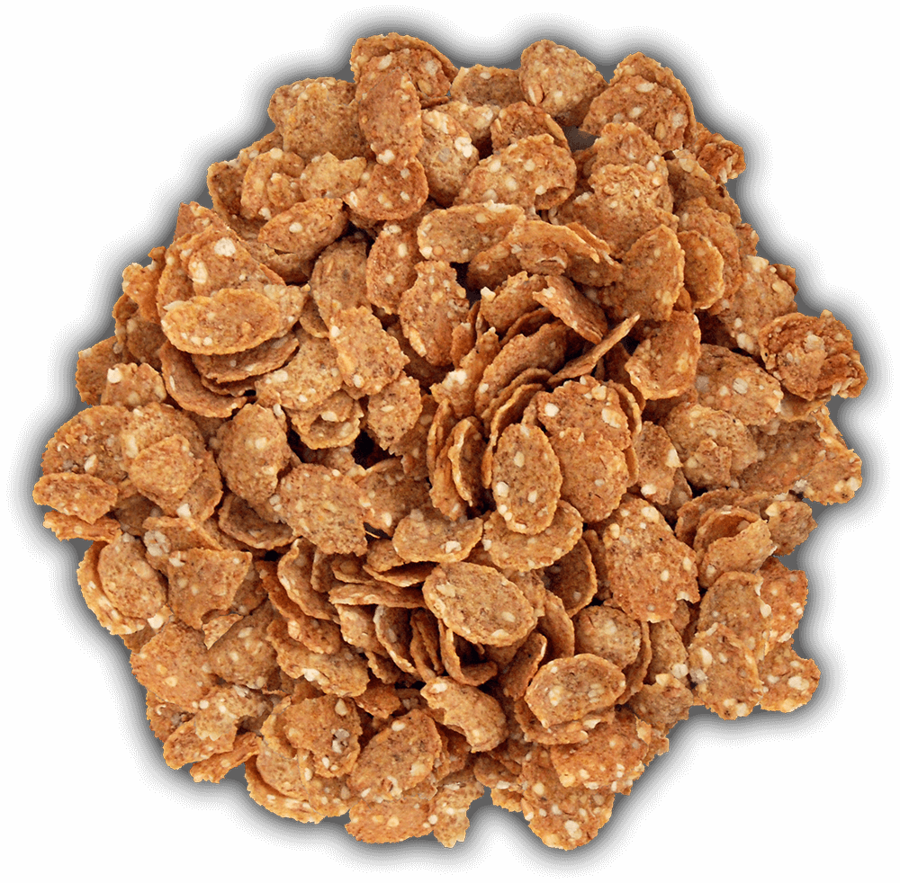 Extruded wheat flakes with honey Bifood
